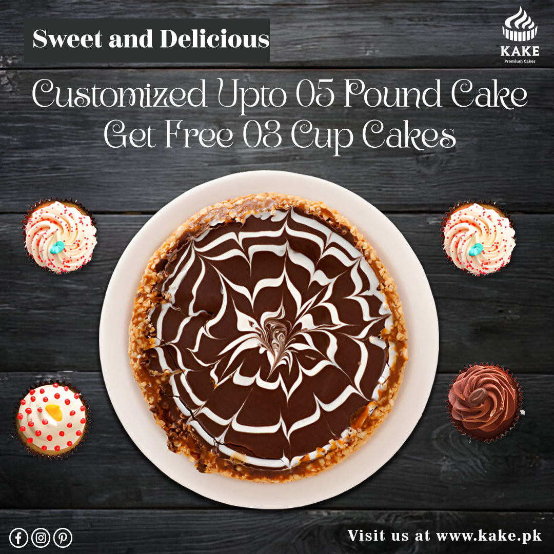 Customize Up to 5-Pound Cake + Get 3 Free Cupcakes