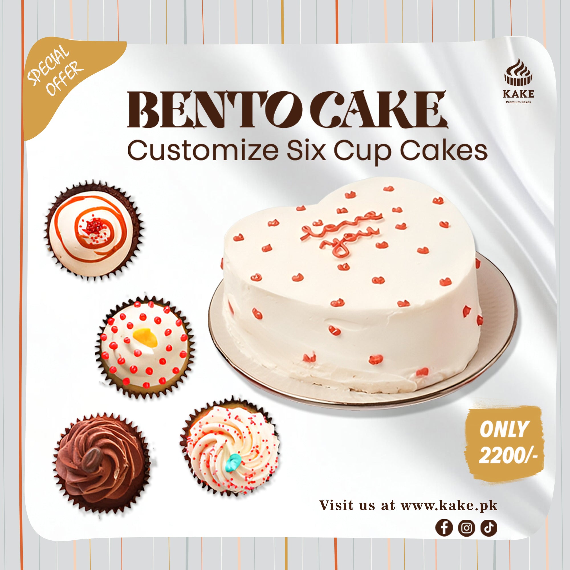 Custom Bento Cupcakes – Set of Six